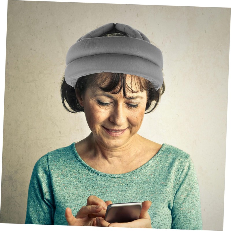 Operitacx Sleep Cap for Elderly Adjustable Protective Headgear Soft Head