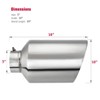 Upower 5" Inlet 10" Outlet Exhaust Tip 5 to 10