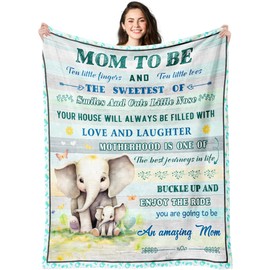 Scovotec New Mom Gifts for Christmas, Mommy to be Gift, First Time Mommy Gifts, Best New Mom Gifts After Birth, for New Moms, New Pregnancy Gifts for Expecting Mom Throw Blanket 80"x60"