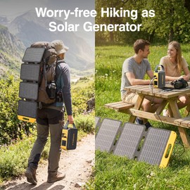 Jump 100 Portable Power Station with 40W Foldable Solar Panel