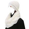 allydrew Soft and Chunky Thick Knitted Infinity Scarf and Beanie