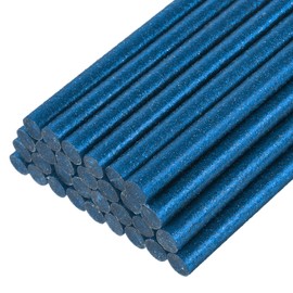 sourcing map Mini Hot Glue Gun Sticks 8-inch x 0.43-inch High Sticky Hot Glue Sticks for Glue Gun, Glitter Bright Blue 30pcs