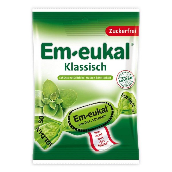 Dr. C Soldan Em-eukal Klassisch zuckerfrei, sugar free cough drops 75g - 2.65 Oz (sugarfree, 75gram)