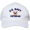 MilitaryBest U.S. Navy Veteran Unstructured Dad Cap (White)