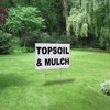 Fastasticdeals Weatherproof Yard Sign Topsoil & Mulch Black Lawn Garden