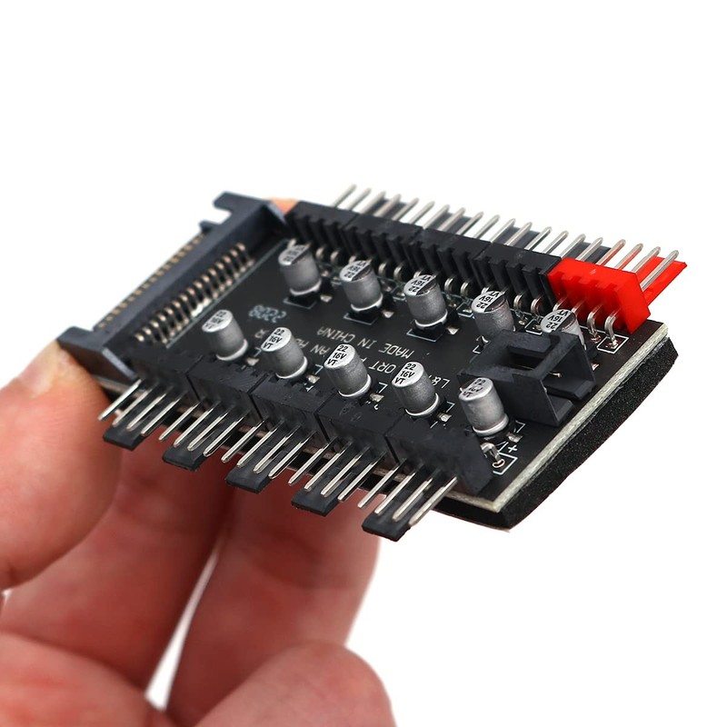 POFET Chassis Fan Hub CPU Cooling | 10 Port 12V