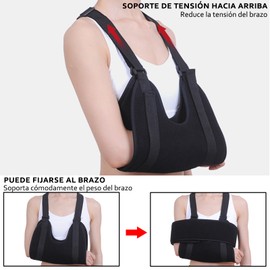 Cabestrillo Para Brazo Roto Envolvente, Cabestrillo con Cojín Abductor y Pelota Ejercicio para Cx Hombro, Tamaño Universal, Con Cinturón Para Esguinces, Dislocaciones, Fracturas Y Brazos Rotos En El Brazo Izquierdo Y Derecho