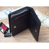Bad Boy Bi-fold Wallet with L-Shaped Zipper Coin Case, Black