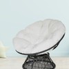 B Baosity Deluxe Egg Chair Cushion for Comfort, White, as
