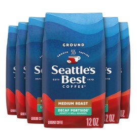 Seattle's Best Coffee Decaf Portside Blend Medium Roast Ground Coffee | 12 Ounce Bags (Pack of 6)