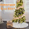 Jsdoin Christmas Tree Skirts, 36 Inch White Plush Double Layers
