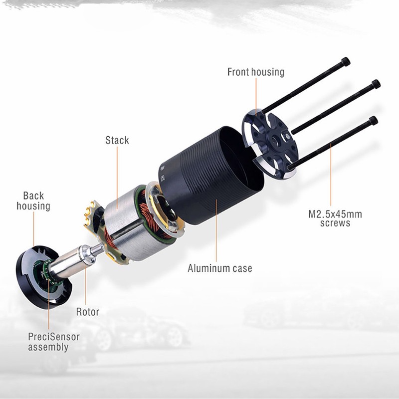 540 Sensored Brushless Motor 10.5T Supersonic Brushless Motor for 1/10