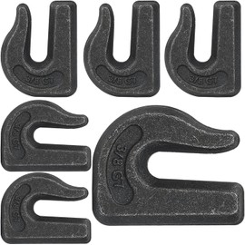 Eyluck 6 Pack 3/8" Weld On Grab Hook, Heavy Duty G70 Forged Grab Chain Hooks Great for Chain Pulling and Lifting,Utility Hook Weldable for Car, Truck, SUV, RV, UTV, Tractors Loader Bucket, Rigging