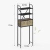 Zhongma 4-Tier Over The Toilet Storage with 2 Baskets, Metal