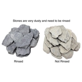 Capcouriers Small Slate Stones (Slate Stones 2.5 LBS) - Natural Slate Rocks - Range from 1 to 2 inches (Stones are Dusty)