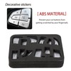 Liseng Pack of 12 Car Styling Steering Wheel Buttons Covers