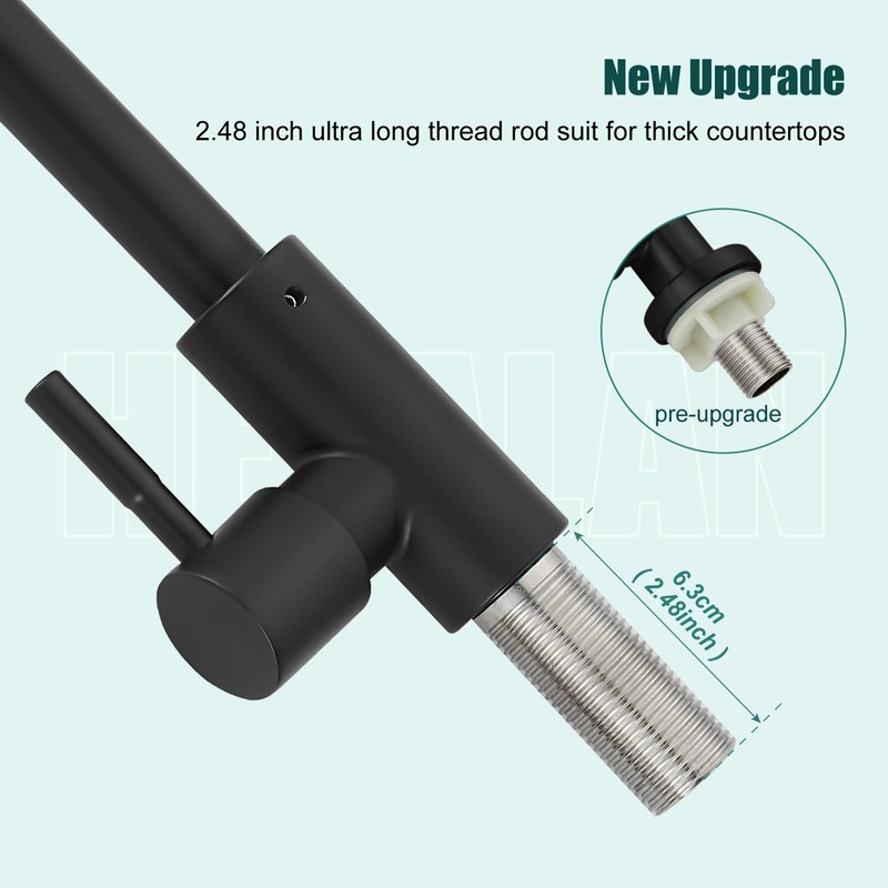 Heyalan Cold Water Only Kitchen Faucet Single Handle 1 Hole