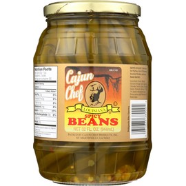 Cajun Chef Louisiana Spicy Green Beans - 32 oz (Pack of 2) - Bold Cajun Flavor - Perfect for Hors d'Ouevres, Cocktail Parties, as a Salad Garnish, Bloody Marys and More - Versatile and Delicious