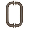 CRL Oil Rubbed Bronze 8" Back-to-Back Solid Brass 3/4" Diameter Pull Handles with Metal Washers