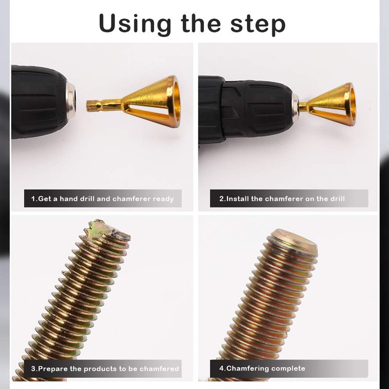 Oudtinx 2PCS Deburring External Chamfer Tool Drill Bit Remove Burr