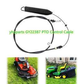 yhoparts PTO Control Cable GY22387 GY21641 for John Deere 107S D100 D105 D110 D120 D125 D130 E100 E110 E120 E130 X105 X106 X107 X125 X126 X127 X145 Lawn Mower Series Tractor