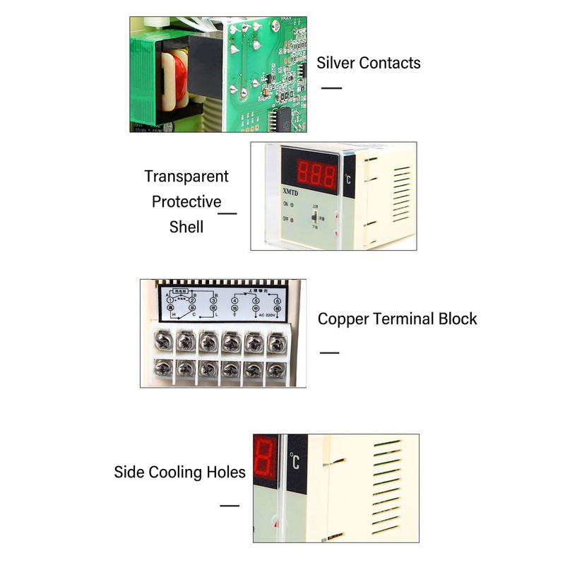 Digital Temperature Controller Precise Control Upper Lower Limit Alarm Intelligent