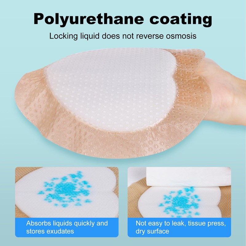 Sacral Foam Dressing, Sacrum Silicone Foam Dressing with Border, 7x7
