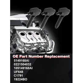 Ignition Coil Pack with Spark Plug UF648 Compatible with Chrysler 200 300 Town & Country Dodge Challenger Charger Durango Journey RAM Jeep Grand Cherokee Wrangler,Set of 6