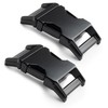 Ganzoo Alumaxx Metal Clip Fastener Matte Black, Set of 2,