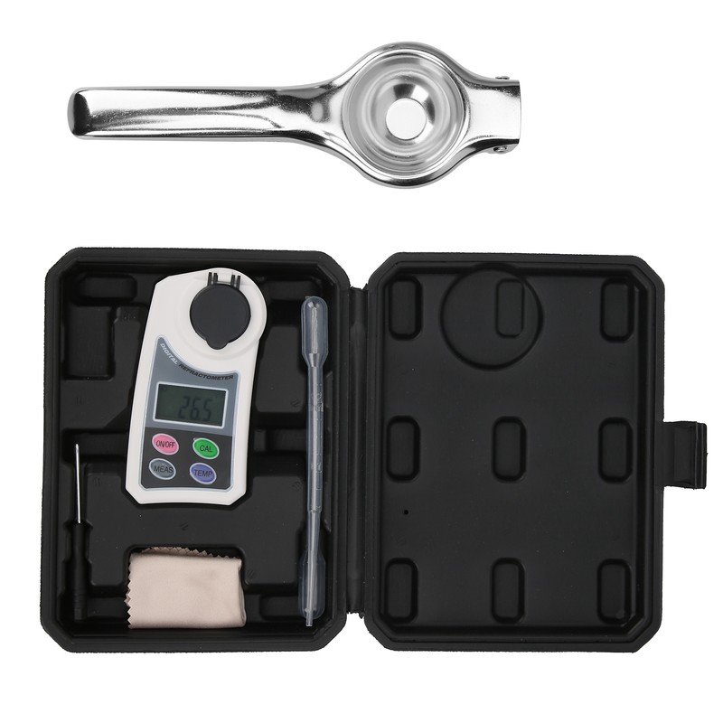 Digital Brix Refractometer Portable Handheld Digital Sugar Salinity Meter for