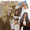 Dirty Blonde Wigs for Women Long Wavy Layered Wig with
