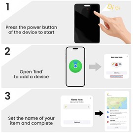 Dexmary Smart Luggage Tags with Apple Find My (iOS Only), Find My Tracker Card, Premium Leather Luggage Tags for Suitcase, Travel Bags, Backpacks, Luggage Tag with Tracker, Tracking Cards