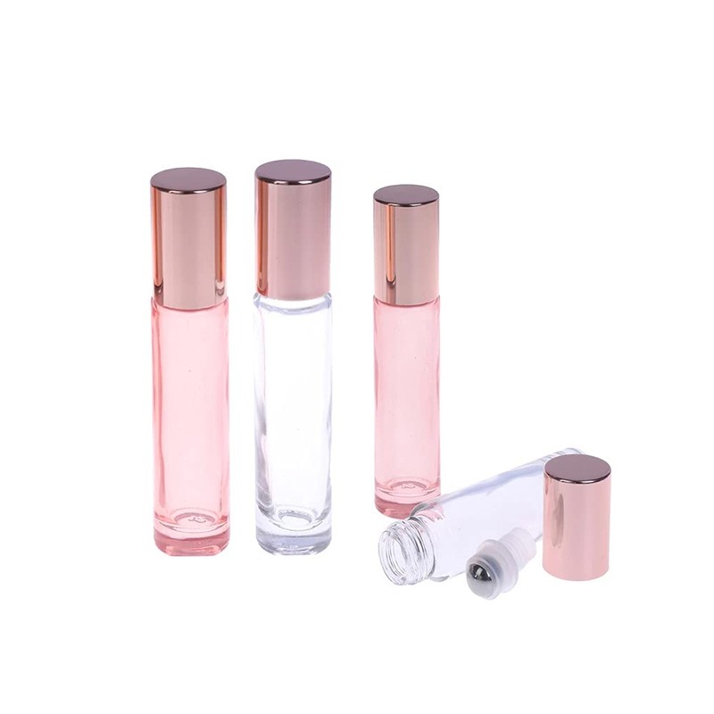 6 Pcs 10ml Glass Roll On Bottle,Empty Refillable Roller Bottles