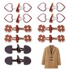 10 Pairs Leather Toggle Buttons, PU Leather Horn Buttons Coat