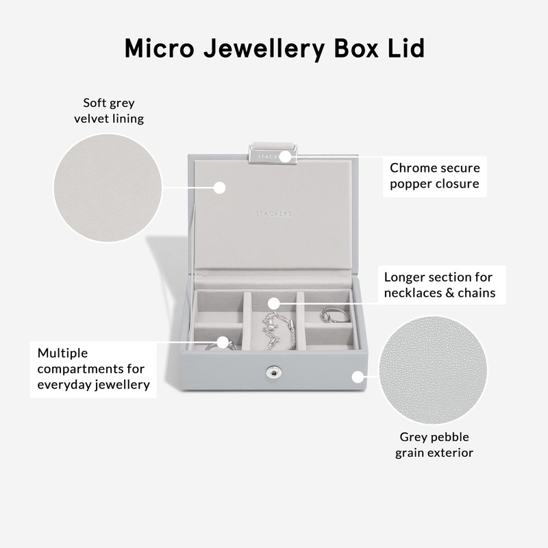 Stackers Pebble Grey Micro Set of 2