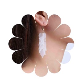 Inilbran Boho Acrylic Flower Drop Earrings Vintage Resin Flower Dangle Earrings Long Flower Floral Tassel Earrings Wedding Bridal Flower Earrings Jewellery for Women and Girls, Zinc, No Gemstone