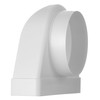 Steinberg14 White 125 mm - 220x55mm Rectangular to Round 90
