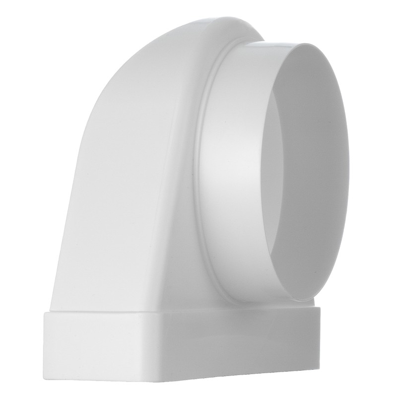 Steinberg14 White 125 mm - 220x55mm Rectangular to Round 90