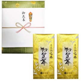 Sanrokuen Tea Ceremony, Respect for the Aged Day, Tea Present, Gift, Chiran Tea, 3.5 oz (100 g) x 2 Packs (200 g) (Simple Packaging, Comes with Celebration Old Noshi)