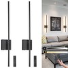 Ditoon Battery Operated Wall Sconce Set of 2, Black USB