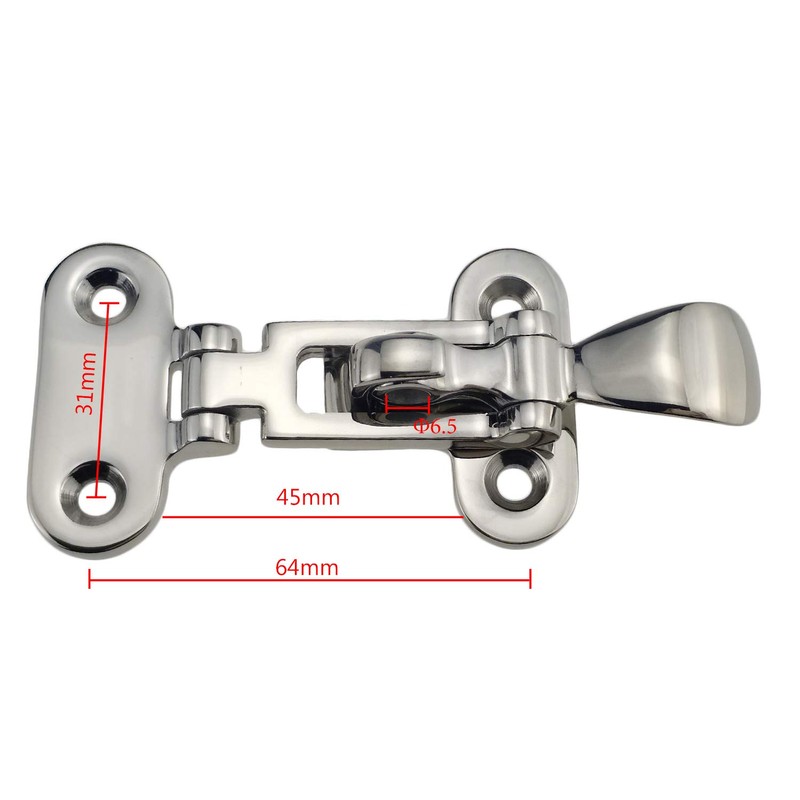 keehui Pair Marine Grade 316 Stainless Steel Anti-Rattle Lockable Hold