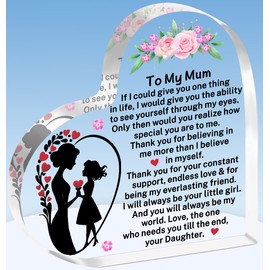 TTOVEN Mum Gifts from Daughter Mum Plaque Mothers Day Birthday Gifts for Mum
