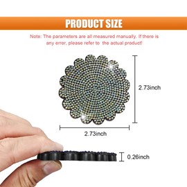 2PCS Bling Car Cup Holder Coaster, 2.73 Inch Crystal Rhinestone Cup Holder Insert Coaster, Anti-Slip Drink Cup Mat, Universal Auto Decor Cup Pad Accessories for Women Girls (AB)