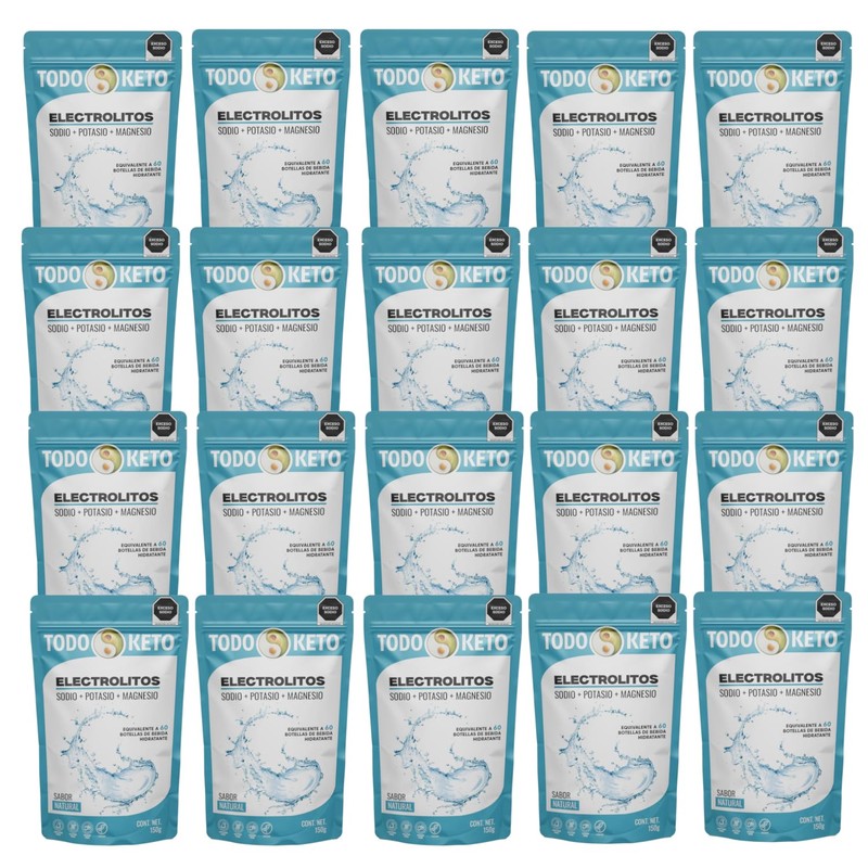 Electrolitos Polvo Natural Sin Azúcar 150g Sodio Potasio Magnesio 60