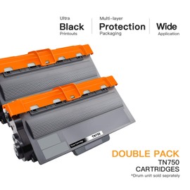 E-Z Ink (TM) Compatible Toner Cartridge Replacement for Brother TN750 TN-750 TN720 TN-720 to use with HL-5450DN HL-5470DW HL-6180DW MFC-8710DW MFC-8910DW MFC-8950DW (Black, High Yield, 2-Pack)