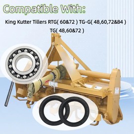 Self-Aligning Bearing & Seal Kit Fits for King Kutter RTG/TG/TG-G Tillers (48-84") - Replaces 902019 & 505017 | LZXQYMX Durable Replacement