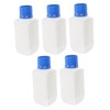 Ciieeo 5pcs Plastic Reagent Square Bottles Leak Liquid Storage Container