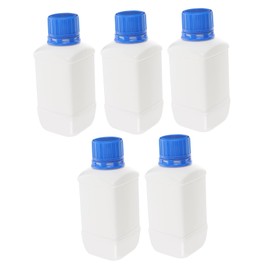 Ciieeo 5pcs Plastic Reagent Square Bottles Leak Liquid Storage Container with Wide Mouth Design Practical for Laboratory Use