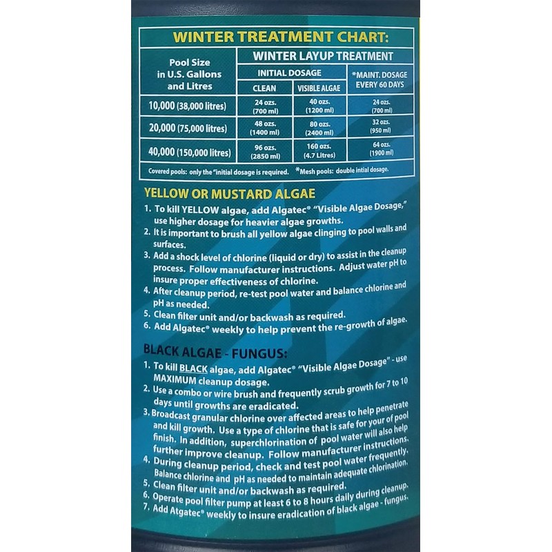 EasyCare 10064 Algatec Synergy Algaecide-Water Clarifier