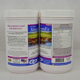 SU-PER Stress-Ex Horse Electrolyte Supplement - Maintain Normal Body Fluid Levels - Electrolytes Replenishment for Hydration - 4 Pound, (2 Pack)